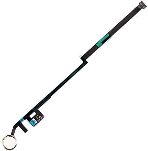 Home Button Replacement for iPad 9 9th Gen 10.2 2021(A2602 A2603 A2604), iPad 8 2020 (A2270 A2428 A2429 A2430), iPad 7 2019 (A2197 A2198 A2200) Incl Flex Cable Connector (White Gold Ring)