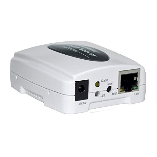 XM-PS110U 1-Port 10/100Mbps Fast Ethernet USB Print Server, USB 2.0 Port Network Print Server