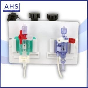 AHS American Hospital Supply Transducer Holder for IV Pole | Holds 3 Transducers (Universal Compatibility - Fits Most Transducers)