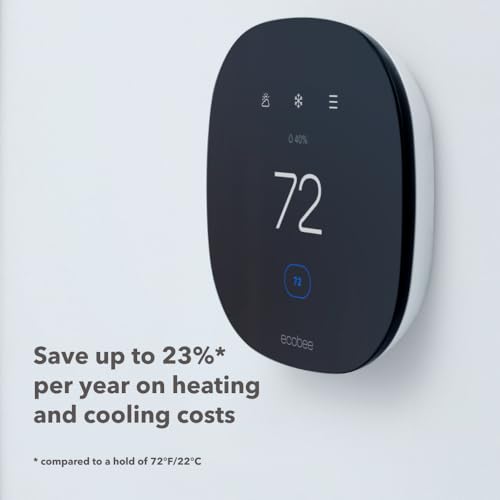 3 Lite Smart Thermostat - Programmable Wifi Thermostat - Works with Siri, Alexa, Google Assistant - Energy Star Certified - DIY Install, Black