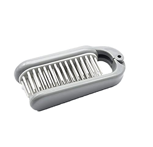 2 PCS Folding Hair Combs Hair Brush Compact Pocket Size Travel Purse Locker (Black,Grey)