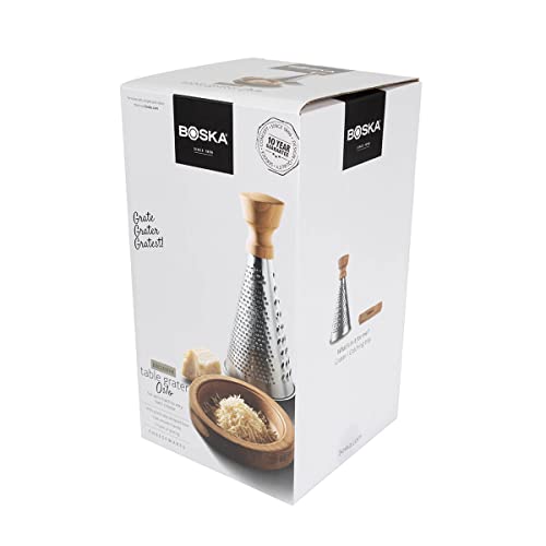 Boska Stainless Steel Table Grater - Best for Cheese, Chocolate, and Vegetables - Multifunctional Rust-Proof Shredder - Manual Handheld Flaker - 10 Year Warranty