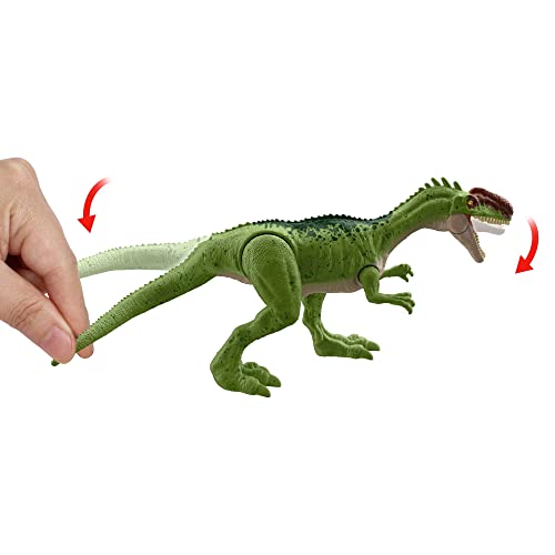 Jurassic World Camp Cretaceous Fierce Force Dinosaur Action Figure, Monolophosaurus Dino Toy with Movable Joints, Realistic Sculpting & Single-Strike Motion
