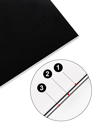 11.6 x17 Inch Guitar Bass Pickguard Blank Material DIY Sheet Scratch Plate Backplate for Strat Tele Guitar Jazz P Bass (3Ply Black)