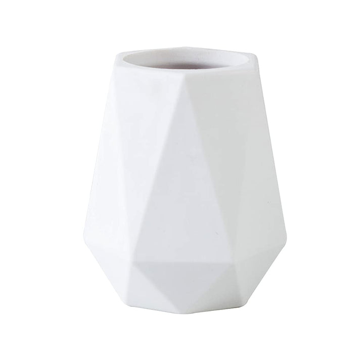 Silicone Desk Pen Holder Stand Diamond Facet Pencil Cup Pot Desk Organizer Makeup Brush Holder (2 Pack-White)