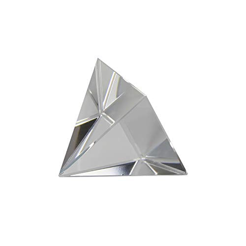 Pyramid Crystal, Optical Glass Triangular Prism, Energy Generator Prisms, for Teaching Experiment Tool Light Spectrum Physics and Photo Photography Family Decoration Gift, 40mm