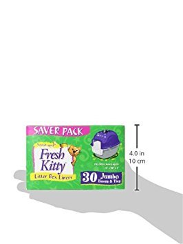 30 Count Litter Box Liners Super Thick, Durable, Easy Clean Up Jumbo Scented, Bags with Ties for Pet Cats