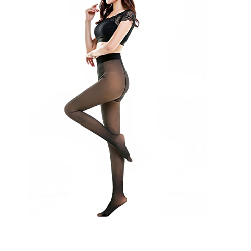 Cokosoxo Fleece Lined Tights Women Sheer Tights Fake Tr