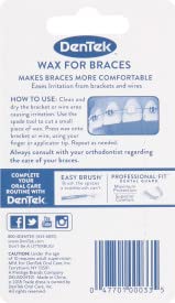 Dentek Wax For Braces Fresh Mint Twin Pack (2 Pack)