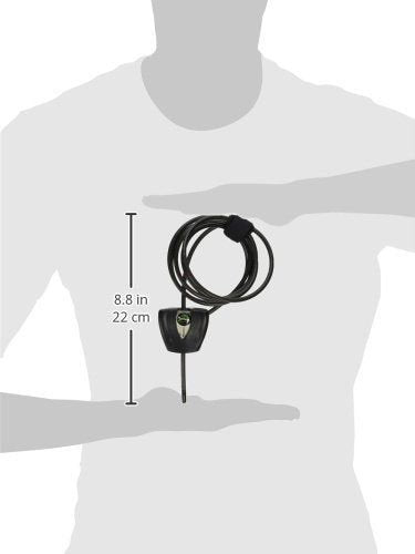 Black Python Bike Lock with Key, Adjustable Metal Cable Lock has a Weather Resistant Vinyl Coating for Outdoor Equipment, Bicycles, 6 Feet Long, 8417D