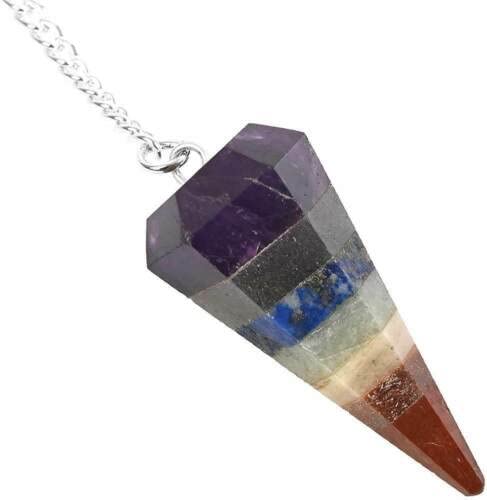 7 Chakra Stones Pendulum Gemstone Pendant Energy Healin
