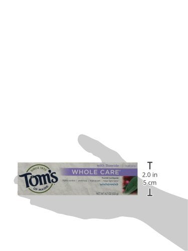 Tom&#39;s of Maine Whole Care Fluoride Toothpaste, Wintermint, 4.7 Ounce, 2 Count