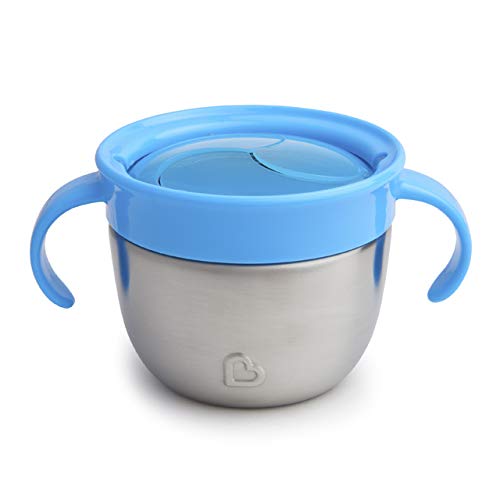 ® Snack+™ Stainless Steel Snack Catcher Cup with Lid, 9 Ounce, Blue, 1 Pack