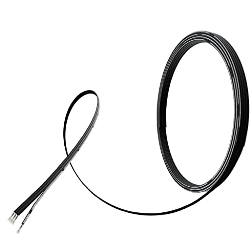 26 Gauge Silicone Ribbon Cable Flexible 4P Black 5 ft Flat Cable 26 AWG Stranded Tinned Copper Wire