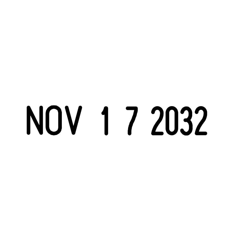 Printy 4820 Date Stamp, Self-Inking Stamp for Professional and Personal Applications, 3/8” x 1-¼”, Eco-Friendly Climate Neutral Product (Black)