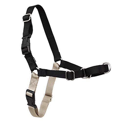 Easy Walk No-Pull Dog Harness - The Ultimate Harness to Help Stop Pulling - Take Control &amp; Teach Better Leash Manners - Helps Prevent Pets Pulling on Walks, Large, Black/Silver