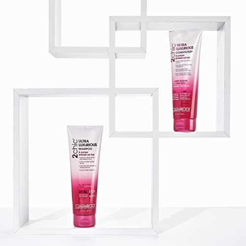 2chic Ultra-Luxurious Conditioner - Calms &amp; Smooths Curly &amp; Wavy Hair, Silkens Tresses, Strengthens Over Processed Hair, Helps Detangle, Color Safe, Cherry Blossom &amp; Rose Petals - 8.5 oz