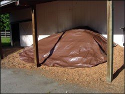 10' x 12' Brown/Green Reversible Full Size 7-mil Poly Tarp Item #110128
