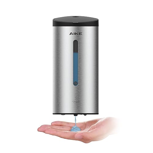 Wall-Mount Automatic Liquid Soap Dispenser 27oz Large Capacity Brushed Stainless Steel Finish Model AK1205
