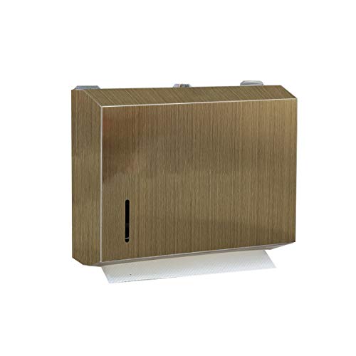 Antique Brass Bronze Dual Dispensing Paper Towel Holder Toilet Paper Dispenser Stainless Steel Wall Mount Bathroom Vintage Luxury Restroom Trifold Hand Tissue Napkin