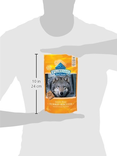 Wilderness Trail Treats High Protein Grain Free Dog Biscuits Crunchy Dog Treats, Turkey Recipe, 10-oz Bag