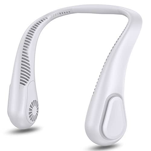 Neck Fan 2600mah Battery Operated Neckband Fan 6-Speed Hand-Free Wearable Personal Fan for Hot Flashes Home Office Travel Outdoor Sports (Navy Blue)