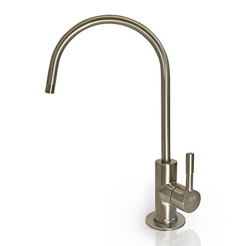 Non-Air Gap RO Faucet Brushed Nickel - Reverse Osmosis Faucet - Drinking Water Faucet for Kitchen Sink fits Water Filtration System - Filtered Water Faucet Stainless Steel - Beverage Faucet