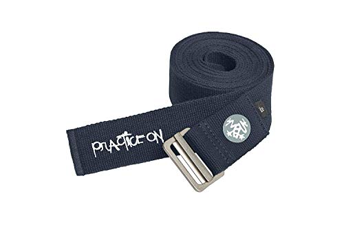 Align Yoga Strap - Lightweight Cotton, Secure, Slip Free Support, Midnight Blue, 1.75 Inch Wide, 8 Feet (244cm)
