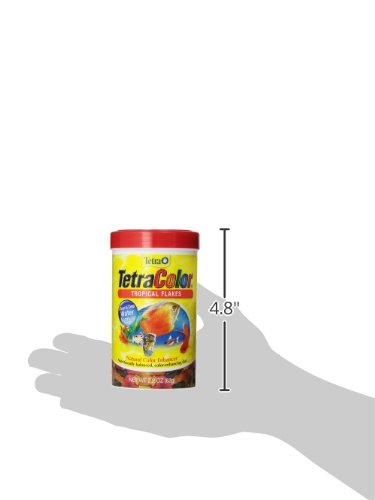 Color Tropical Flakes, Color Boosting Fish Food, Nutritionally Balanced Diet for Tropical Fish, 2.2 oz