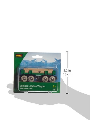BRIO World - 33696 Lumber Loading Wagon | 4 Piece Toy T
