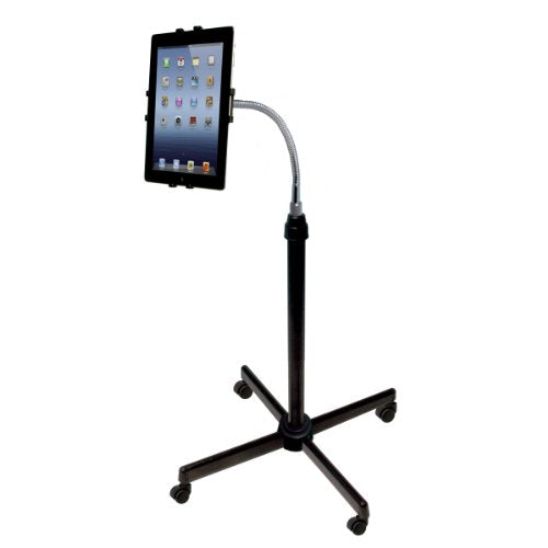 Universal Floor Stand - CTA Universal Height-Adjustable Gooseneck Floor Stand for iPad 5th &amp; 6th Gen, Kindle Fire HD 8.9, &amp; Most 9.7-10.1 Tablets. (PAD-UAFS)