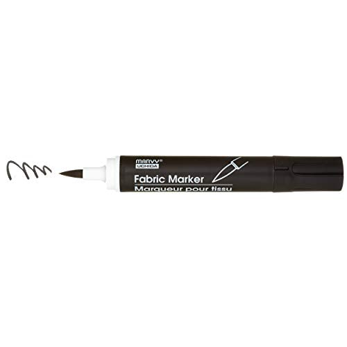 Uchida 722-C-1 Marvy Fabric Brush Point Marker, Black