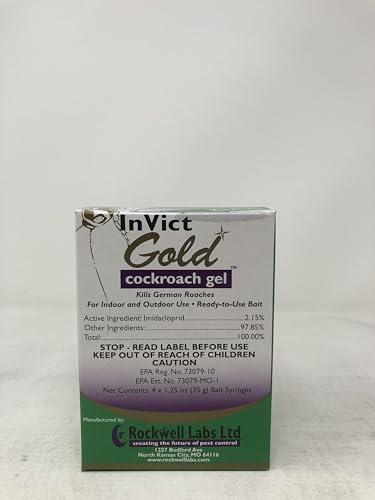 Rockwell Labs - Invict Gold - Cockroach Gel - 4 Tubes, 