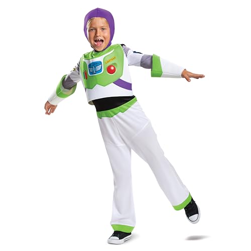 Buzz Lightyear Classic Toy Story 4 Child Costume White, M (7-8)