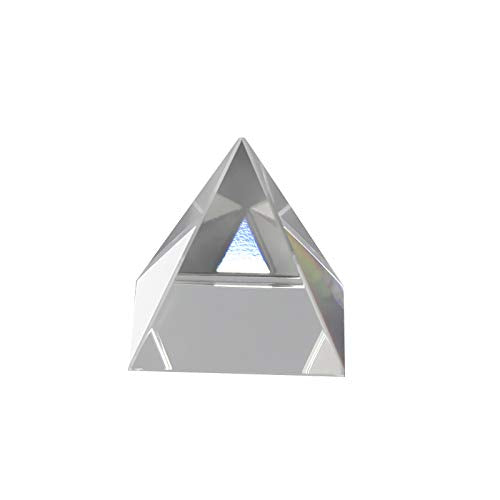 Pyramid Crystal, Optical Glass Triangular Prism, Energy Generator Prisms, for Teaching Experiment Tool Light Spectrum Physics and Photo Photography Family Decoration Gift, 40mm