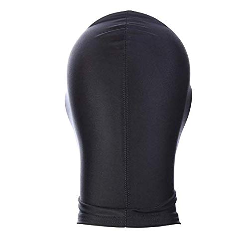 Full Cover Zentai Hood Mask Elastic Black Breathable Open Eyes Open Mouth Mask Halloween Cosplay Costume Hood Unisex Headgear