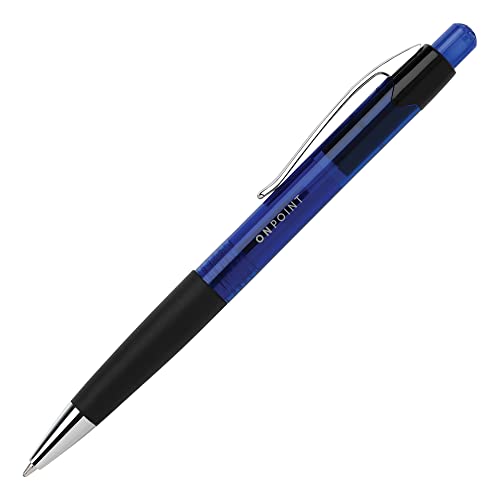 Soft-Grip Retractable Ballpoint Pens, Medium Point, 1.0 mm, Blue Barrel, Blue Ink, Pack Of 12