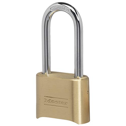 175LH 2&#39; Wide Set Your Own Combination Padlock, with 2-1/4 in. Shackle, Brass Finish
