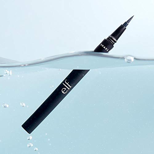 , H2O Proof Eyeliner Pen, Long Lasting, Smooth, Bold, Liquid Formula, Enhances, Defines, Creates Thin or Thick Lines, Jet Black, Felt Tip Applicator, 0.02 Fl Oz