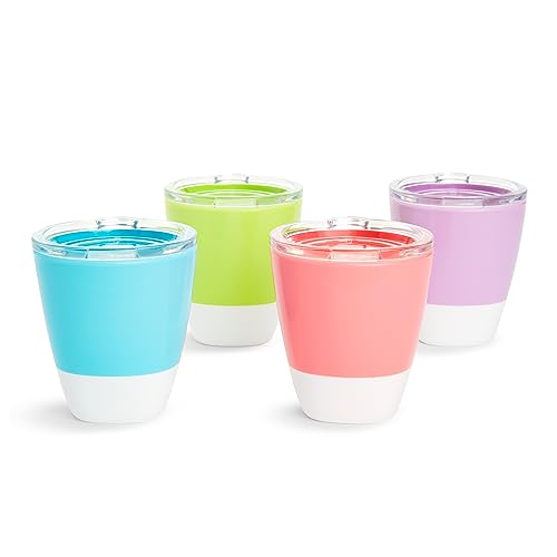 ® Splash™ Open Toddler Cups with Training Lids, 7 Ounce, Multicolored, 4 Pack