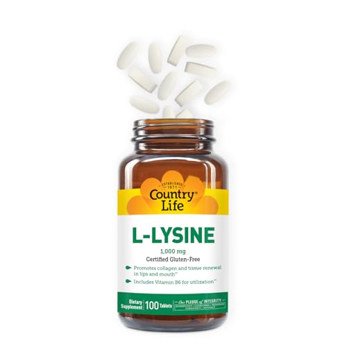 Country Life L-Lysine 500mg with Vitamin B6 – Immune Su