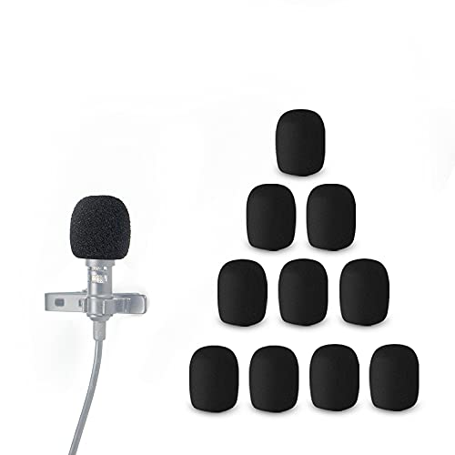 10 Pack Lavalier Microphone Windscreen Foam Cover Headset Lapel Mic Mini Windscreen Cover