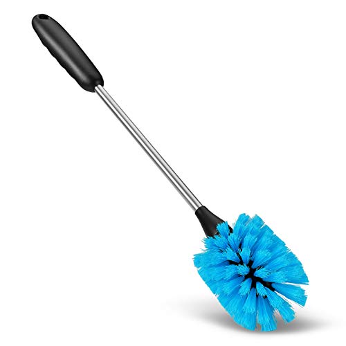 Stainless Steel Water Bottle Brush, Long Handle Scrubbing Brush, Built for Cleaning Sports Bottles, Baby Bottles, Cups, Coffee Mugs, Glasswares, Wine Decanters, Flask, 2 Pack, 15 in