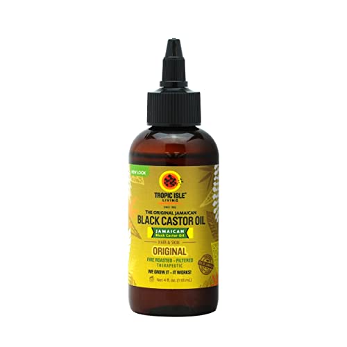Jamaican Black Castor Oil, 4oz - Pet Bottle | Rich in Vitamin E, Omega Fatty Acids & Minerals | For Hair Growth Oil, Skin Conditioning, Eyebrows & Eyelashes