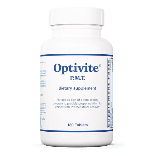 Optivite PMT Supplement - PMS Support for Women, Hormonal Balance, Womens Multivitamins, PMS Relief, Magnesium Supplement - 180 Count
