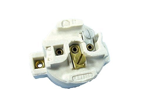 9885 Medium Base, One-Piece, Keyless, Incandescent, Unglazed Porcelain Lampholder, White