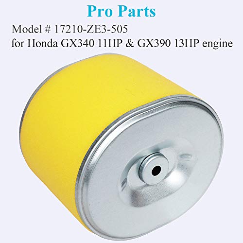 Professional GX390 Air Filter, Compatible with Honda GX340 GX 390 11HP 13HP Engine 17210-ZE3-505 17210-ZE3-010 Air Filter