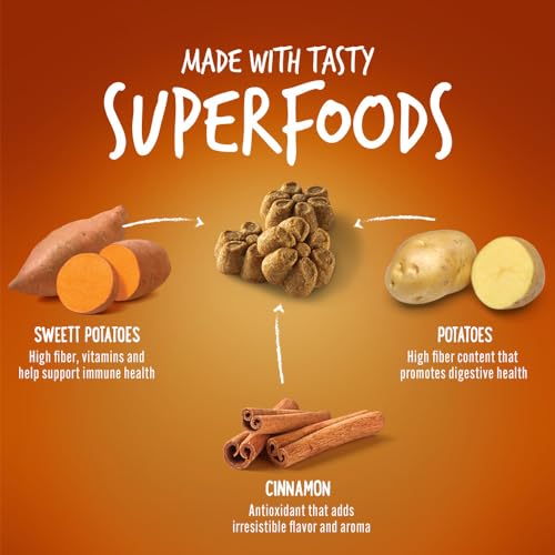 Baked Dog Treats – Sweet Potato Treats for Dogs – Healthy Low Calorie Treats – Free of Wheat, Corn and Soy – Sweet Potato and Pecan – 7 Ounces