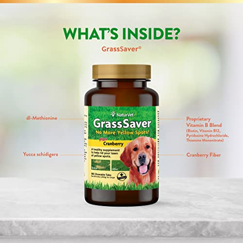 – GrassSaver Supplement for Dogs – Healthy Supplement to Help Rid Your Lawn of Yellow Spots – Synergistic Combination of B-Complex Vitamins &amp; Amino Acids – 500 Tablets