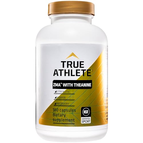 True Athlete ZMA with Theanine is Designed for Better Immune Function and Muscle Repair Also Supporting Energy Metabolism and Better Sleep Recovery. (180 Capsules)